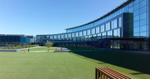 Exterior view of BMS Boudry office building in Switzerland