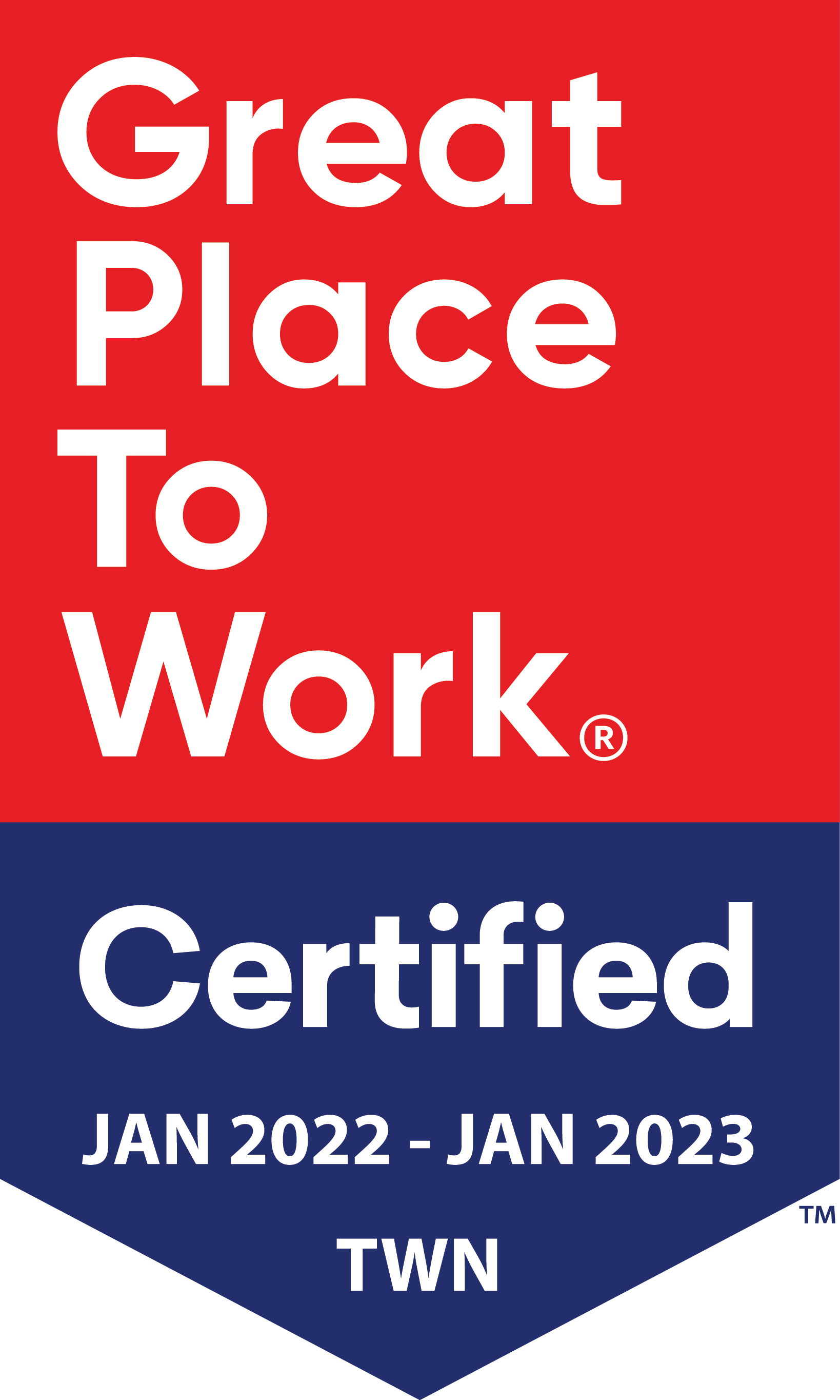 Award logo - great place to work taiwan 2022-23