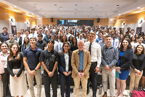Group picture with summer interns and CEO Chris Boerner