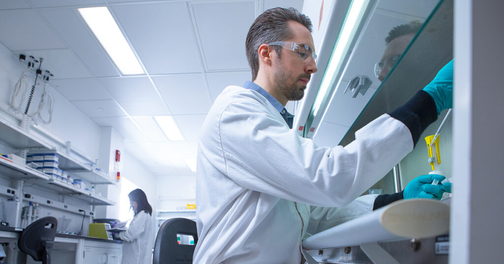 Photo of a lab technician